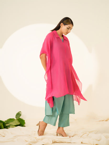 Pink Ivy Pure Chanderi Kurta