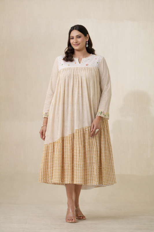 Canary Pure Cotton Dress (Curve-friendly)