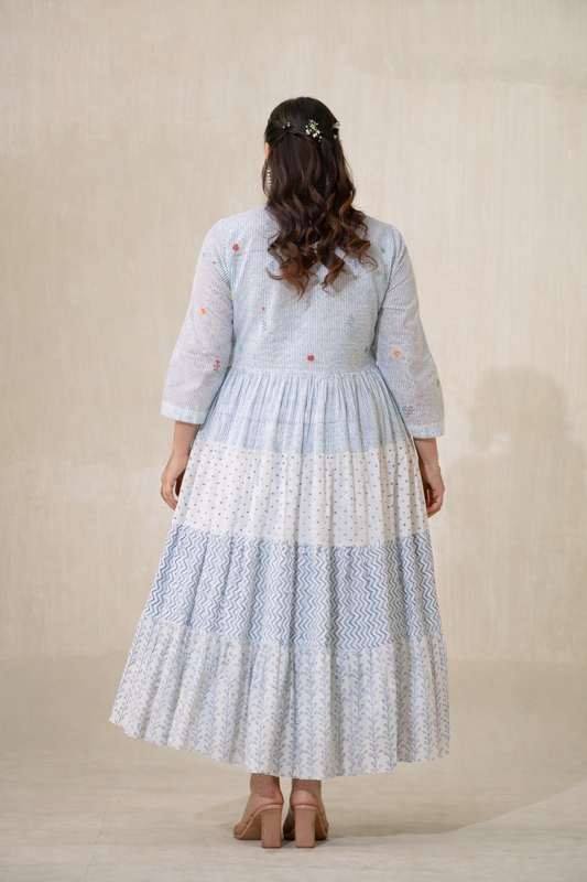 Clear Skies Pure Cotton Dress (Curve-friendly)