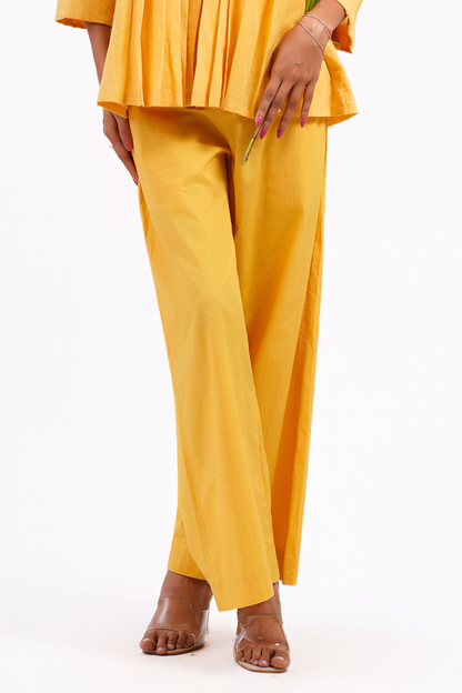 Solid Glaze Cotton Pants