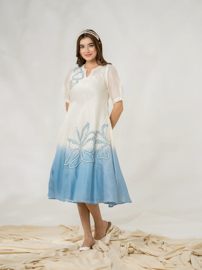 Seashells Pure Chanderi Dress
