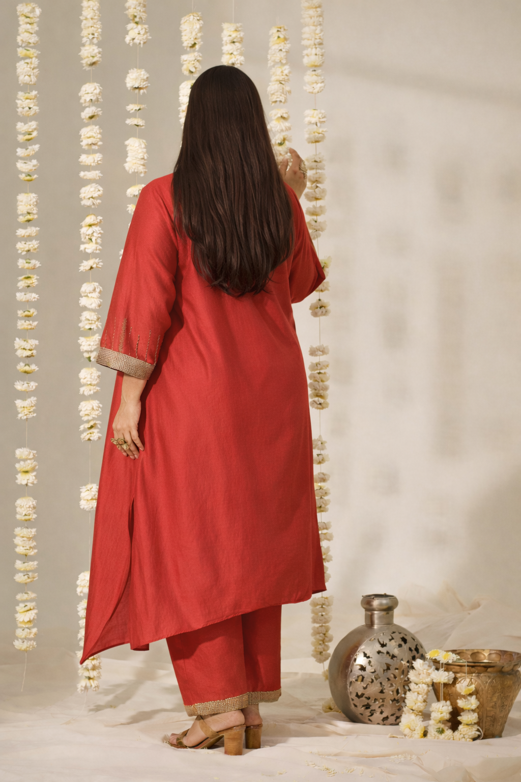 Nandini Chanderi Silk Kurta (Curve-friendly)