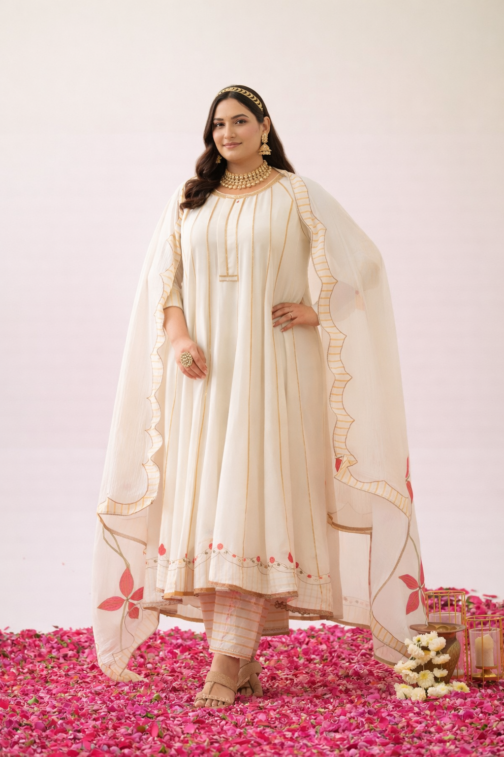 Gayatri Handloom Chanderi Kurta (Curve-friendly)