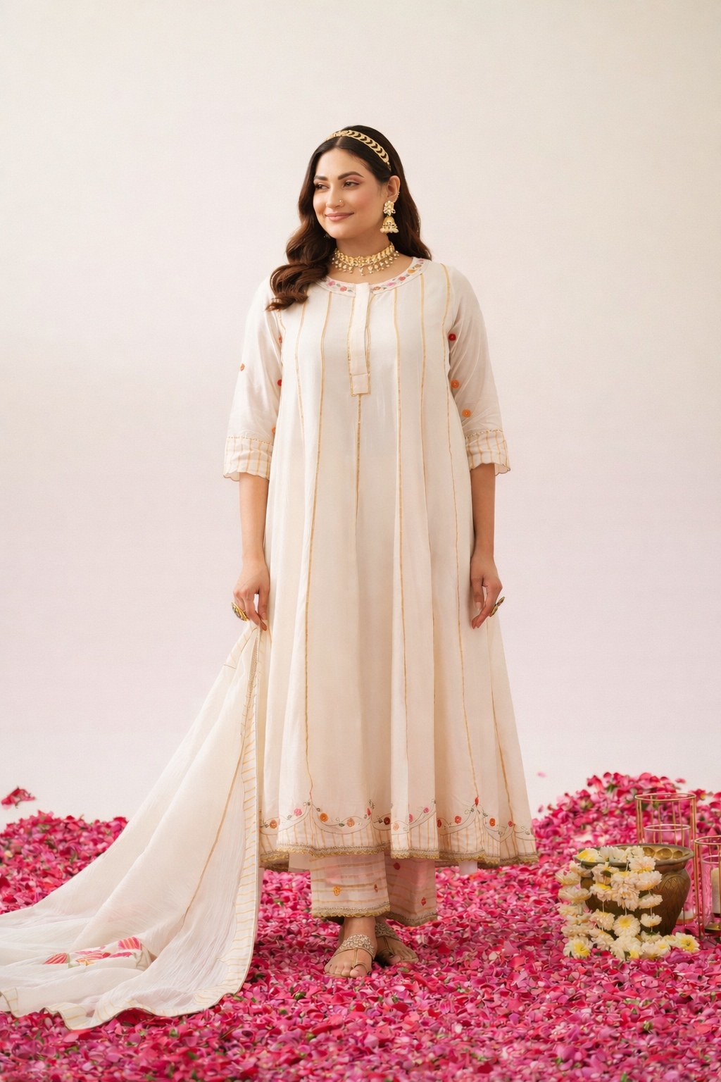 Gayatri Handloom Chanderi Kurta (Curve-friendly)