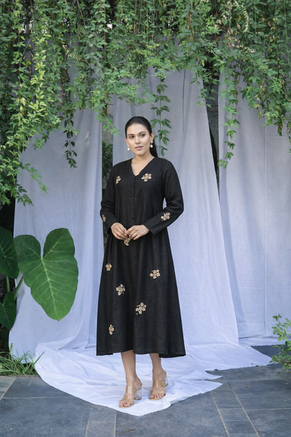 Scarlet Pure Linen Dress