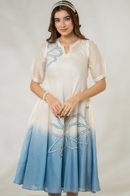 Seashells Pure Chanderi Dress