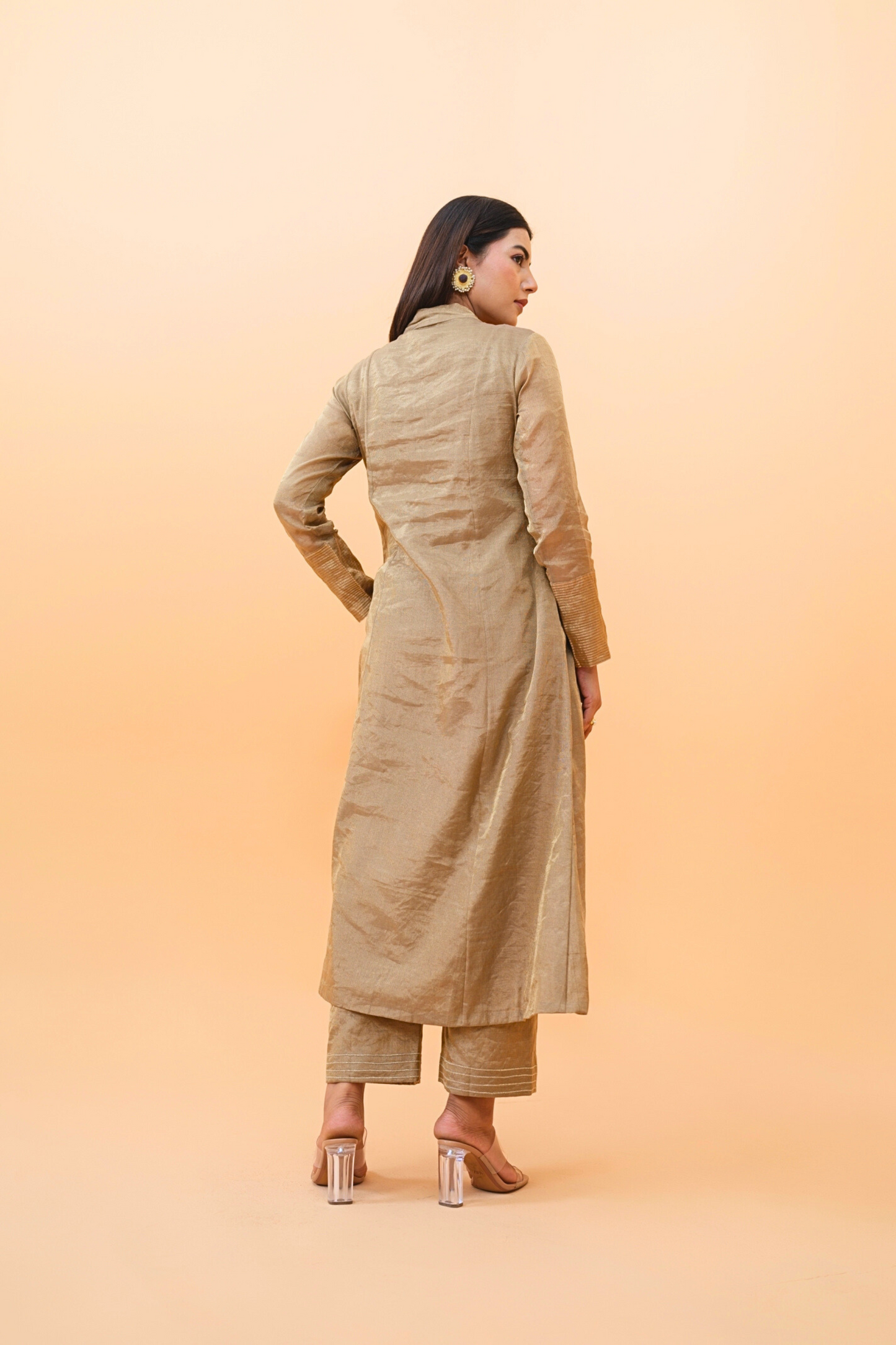 Sand Tissue Maheshwari Pants