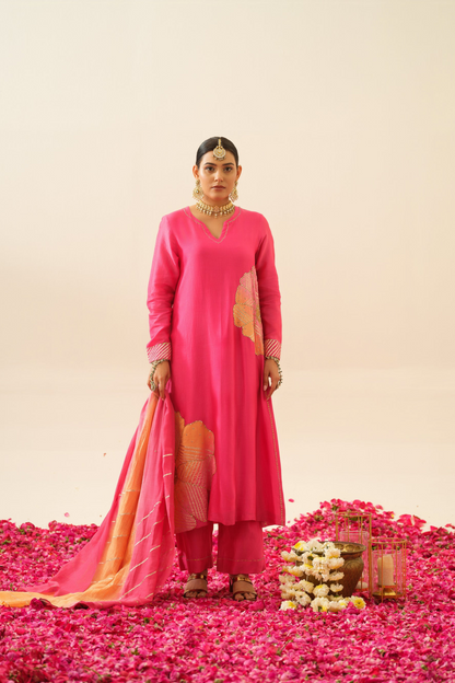 Jodha Pure Chanderi Kurta