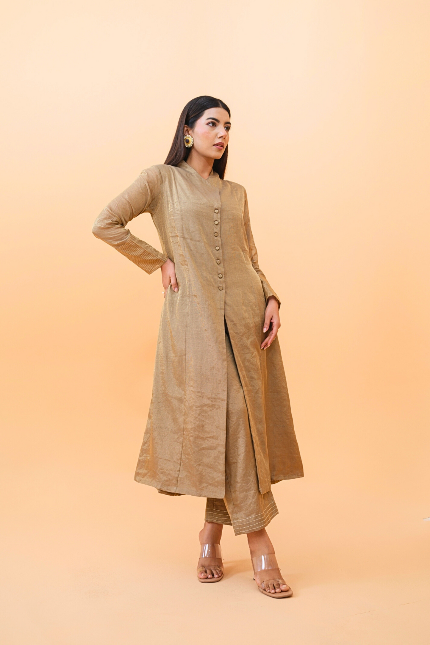 Sand Tissue Maheshwari Pants