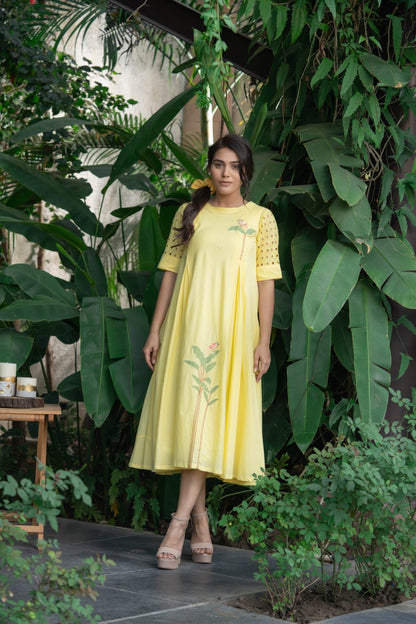 Sunrays Cotton Mulmul Dress