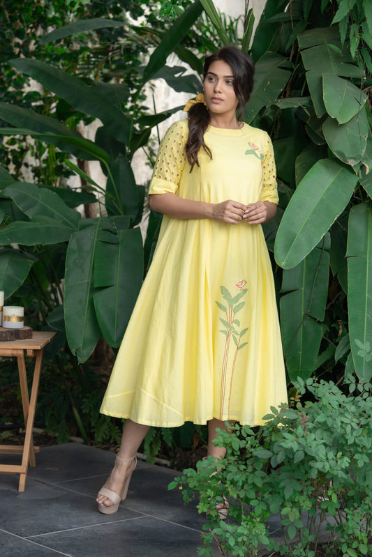 Sunrays Cotton Mulmul Dress