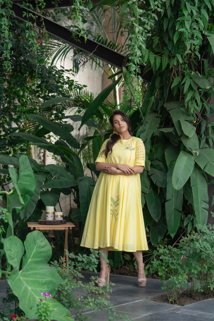 Sunrays Cotton Mulmul Dress