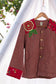 Red Embroidered Short Jacket